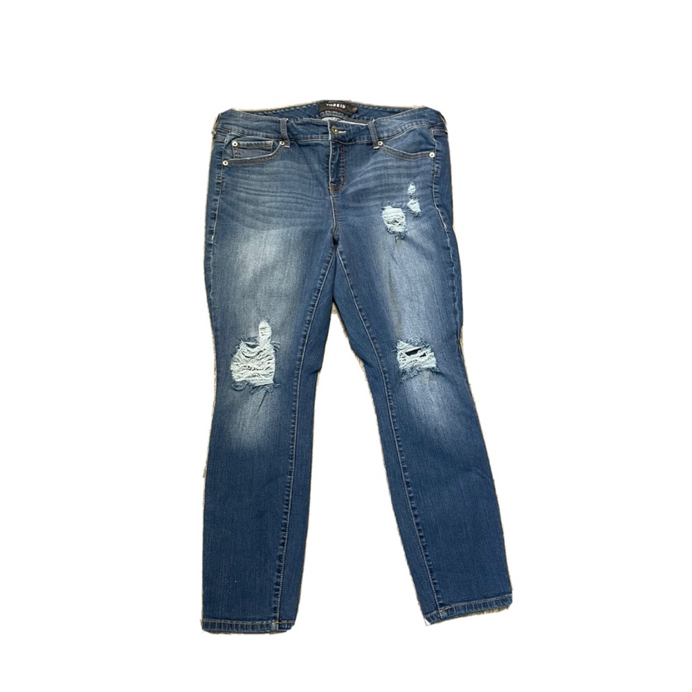 Torrid distressed skinny jeans